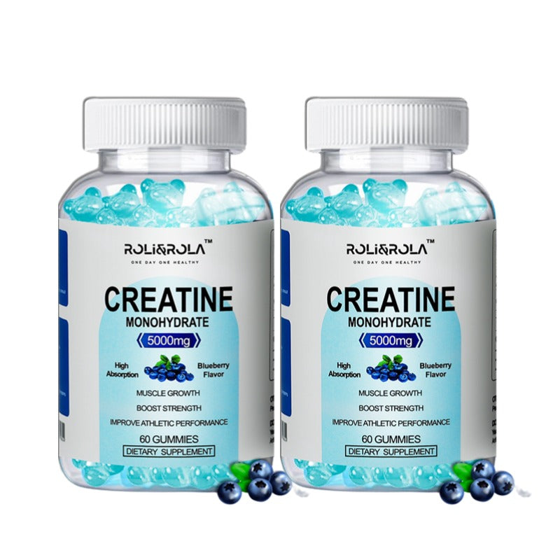 ROLI&ROLA 5Grams Per Serving High Strength Creatine Monohydrate Gummies.60 Gummies.Flavor Blueberry