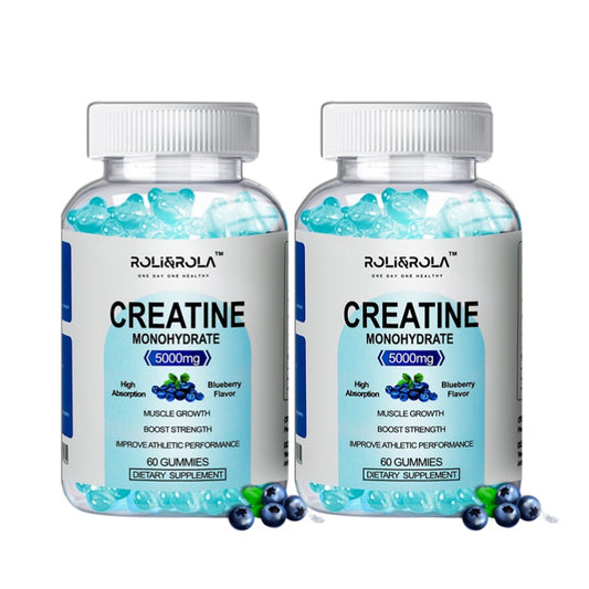 ROLI&ROLA 5Grams Per Serving High Strength Creatine Monohydrate Gummies.60 Gummies.Flavor Blueberry