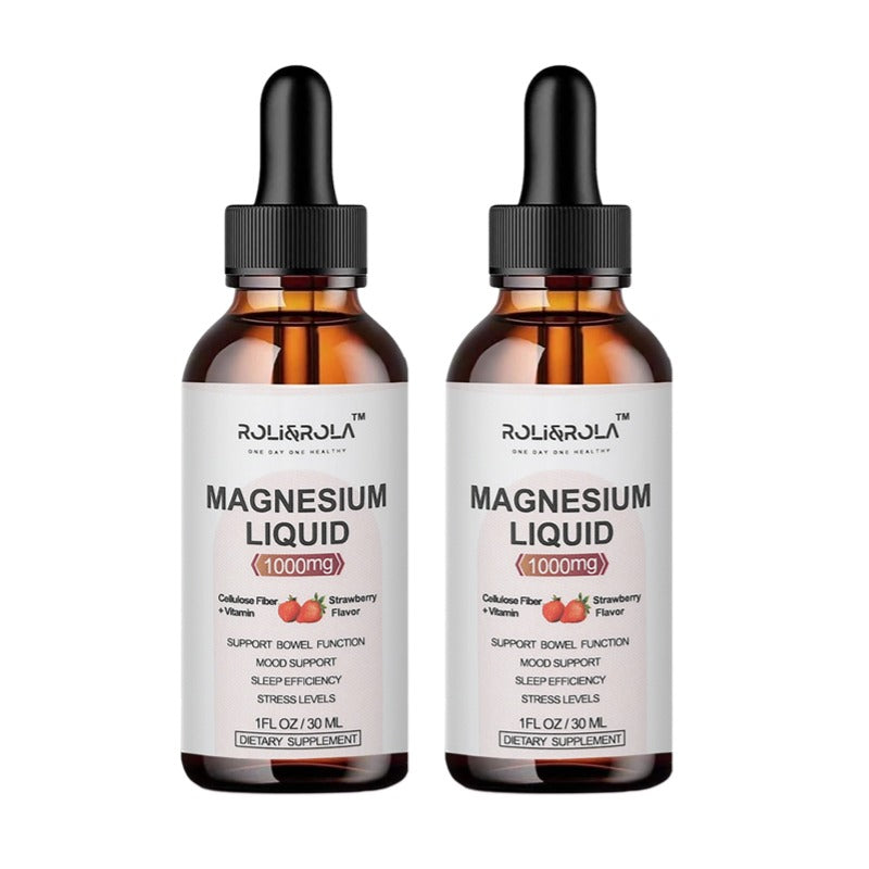 ROLI&ROLA Magnesium Glycinate Liquid Drop with Citrate.1FL OZ/30ml.Flavor Strawberry