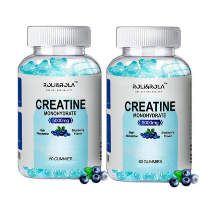 ROLI&ROLA 5Grams Per Serving High Strength Creatine Monohydrate Gummies.60 Gummies.Flavor Blueberry